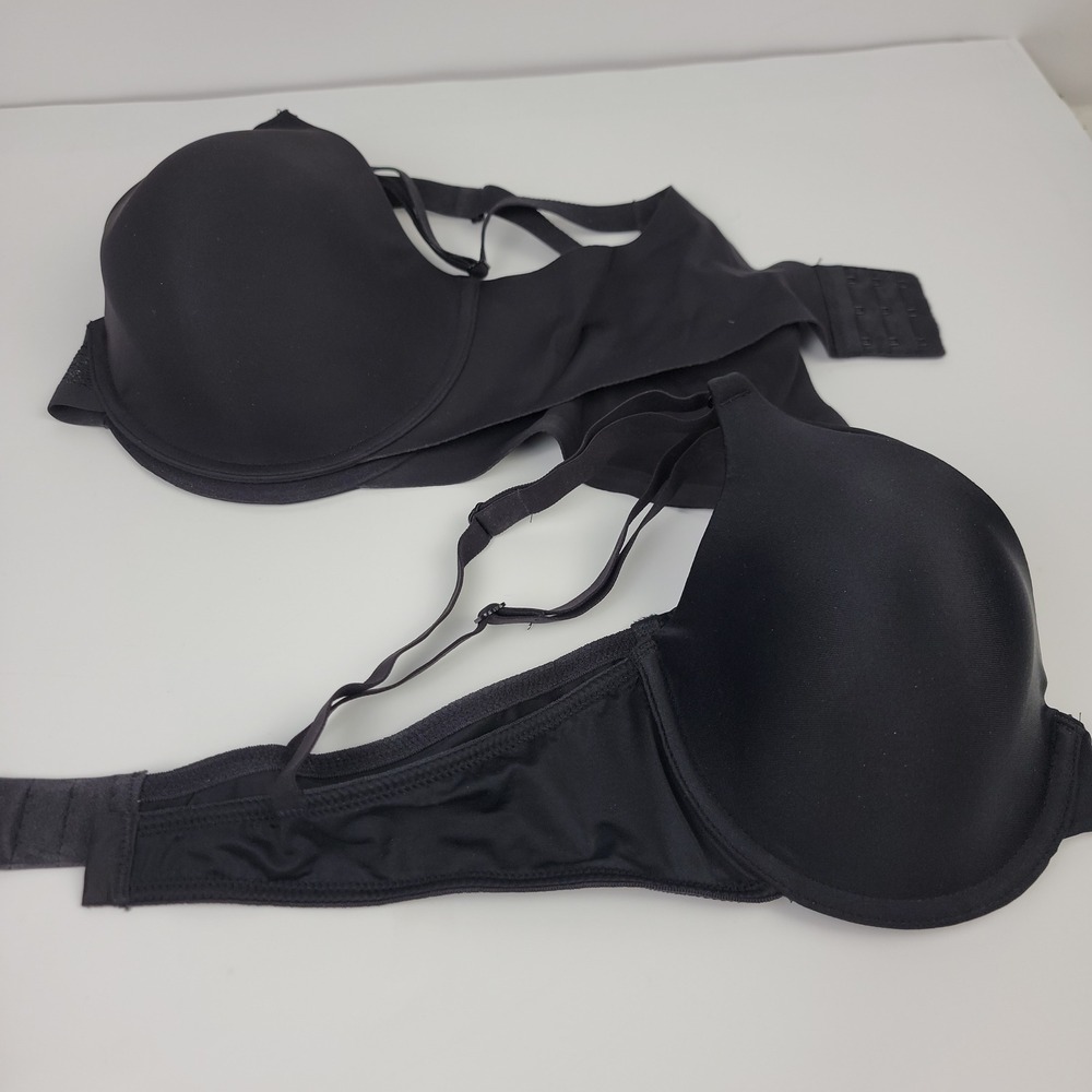 Maidenform Bali Womens 38D Black Underwire T-Shirt Bra Set of 2 07959 DF4481 - Picture 7 of 7